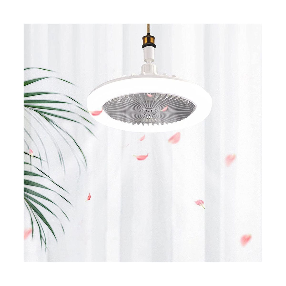 E27 Ceiling Fan with Lights,Enclosed Low Fan Light,