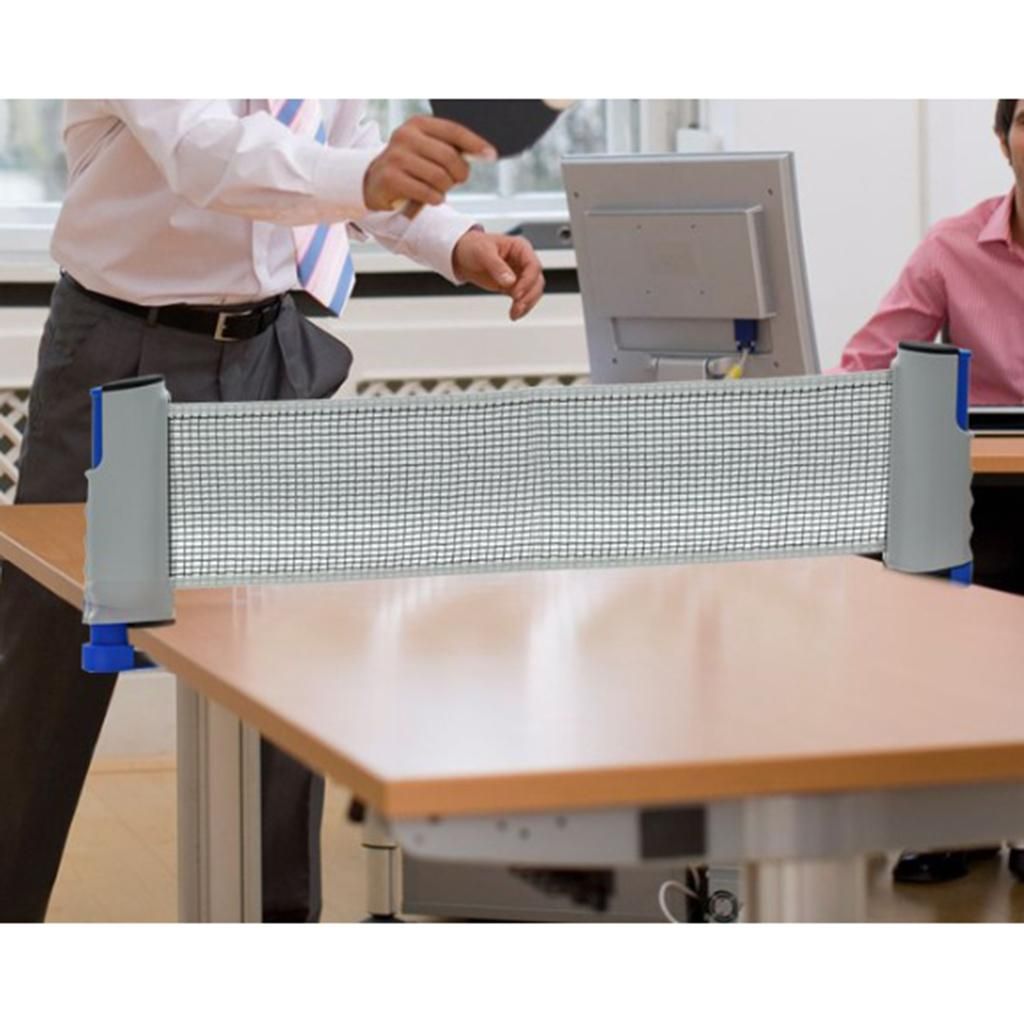 Retractable Table Tennis Net Non-slip Games Gray