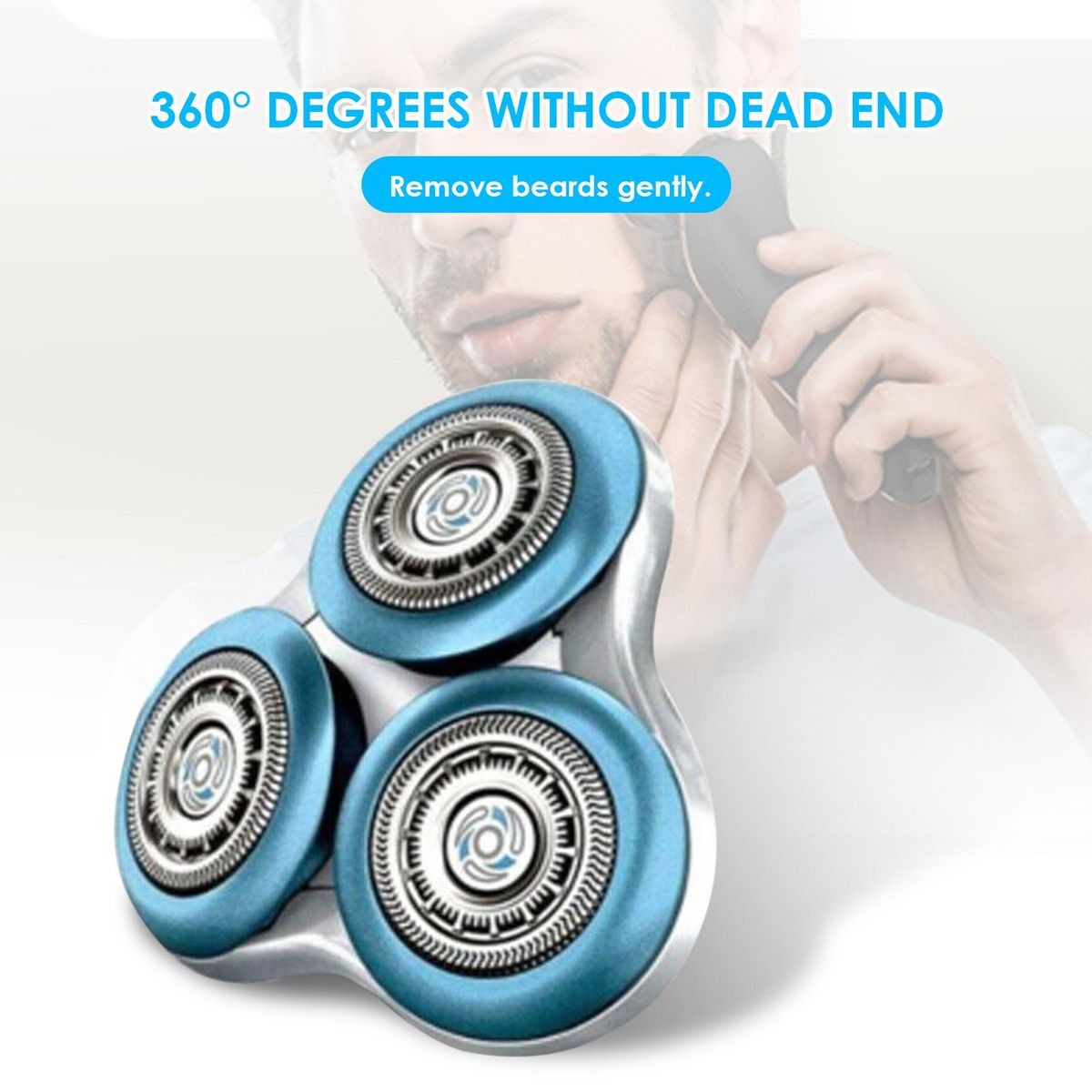 Shavers Blade-Heads Replacement Washable Electric Shaving Heads Replacement for Philips No-relco RQ12+ SH70 H90 s7000 S7310S7530