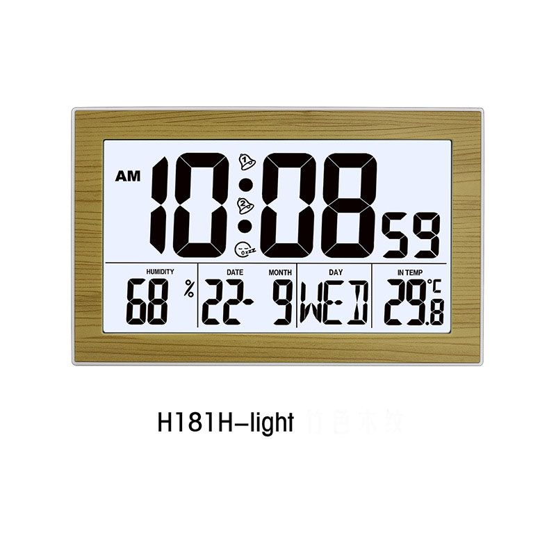 Large Screen Digital Wall Clock Multifunctional LCD Display