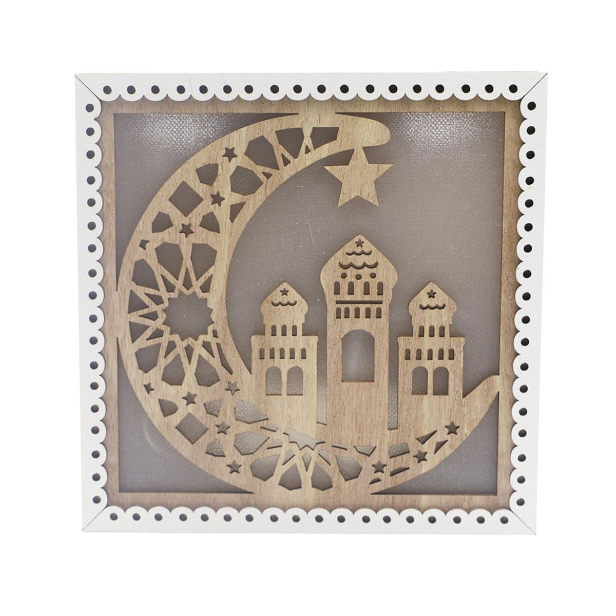 Wooden Lamp Square Rectangle LED Night Lamp Party Decor E