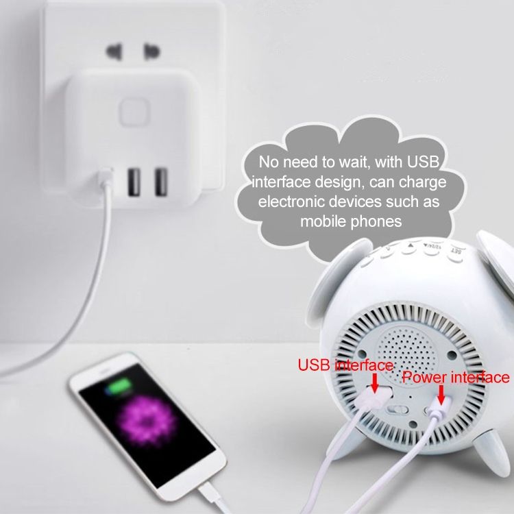 Cartoon Animal Shape Bedside Lamp Music LED Alarm Clock