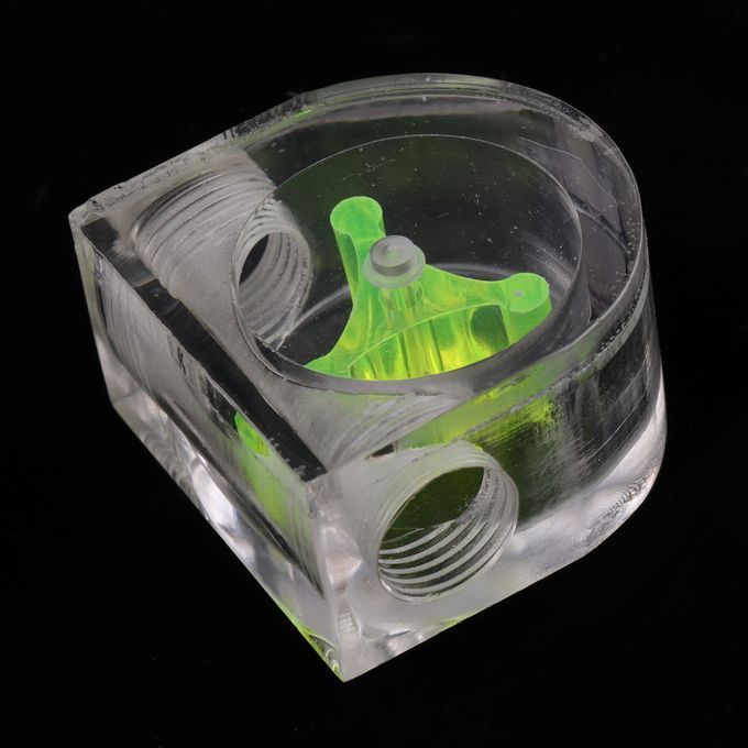 Water Cooling Flow Meter Acrylic G14 Threaded Flow Indicator Green