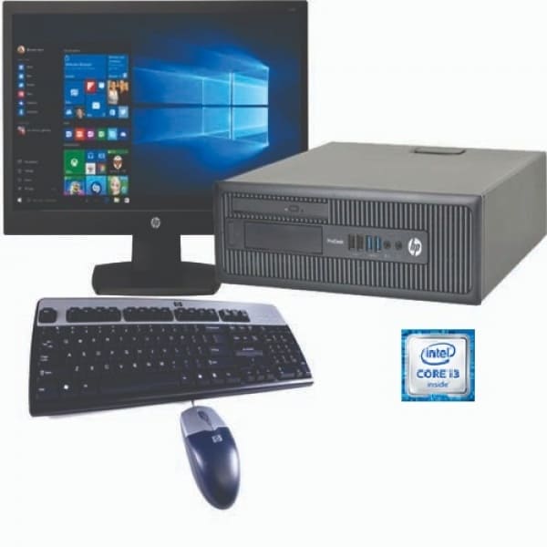 Prodesk 600 Sff - Intel Core I3- 4GB RAM - 500GB HDD - Windows 10 & Office 201