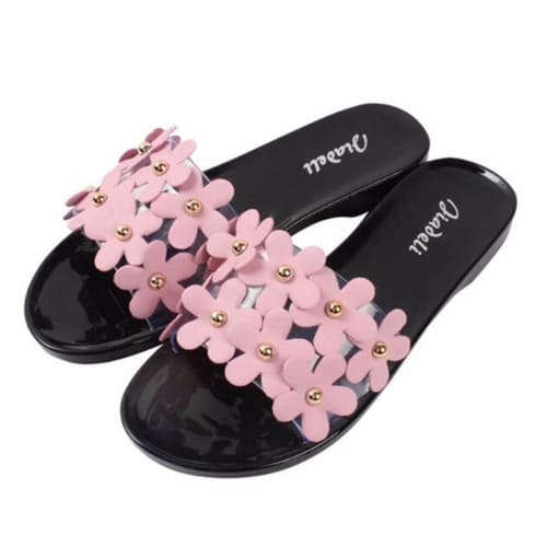 2 IN 1 Jelly Fashion Slippers - Black & Nude