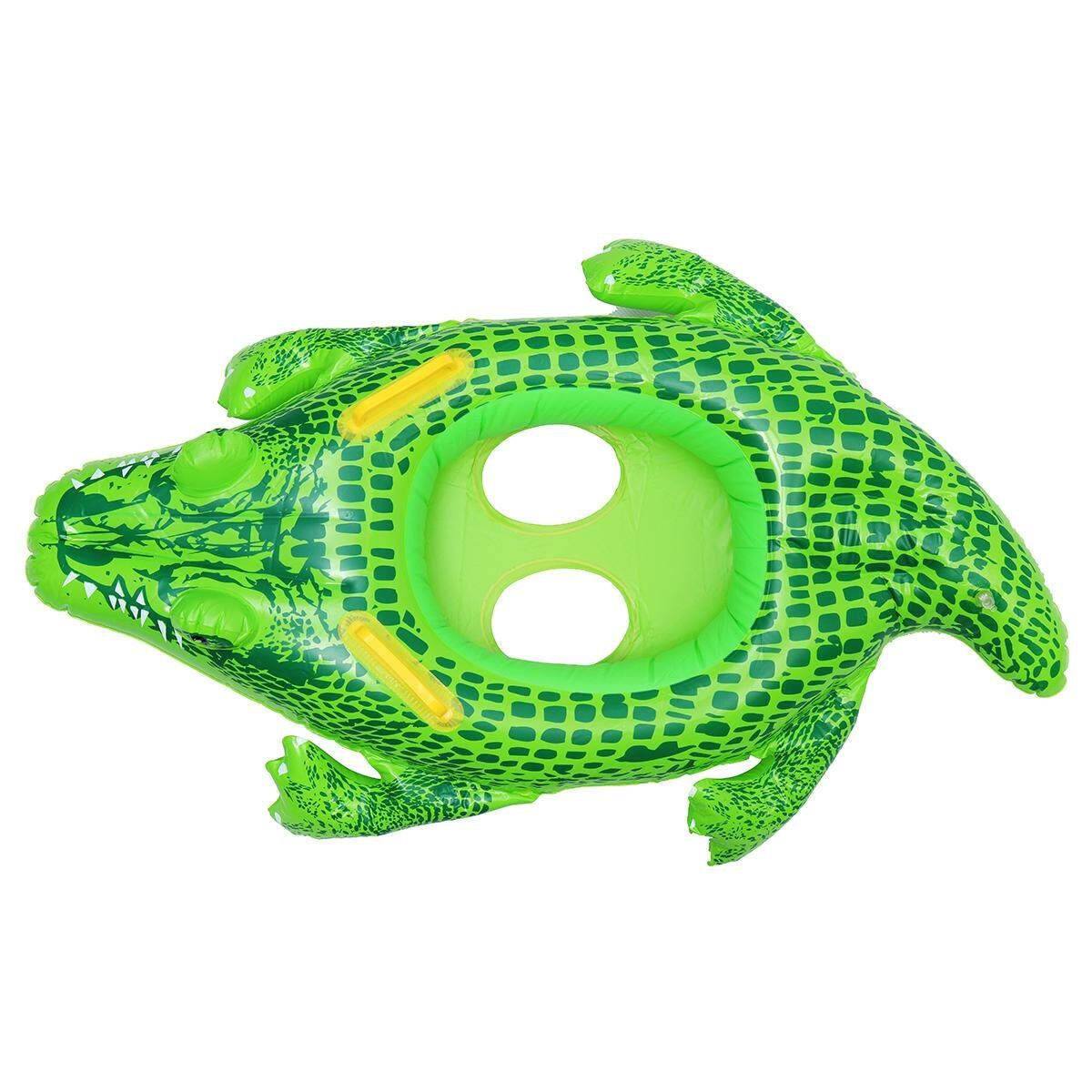Inflatable Kids Baby Crocodile Swimming Ring Float Boat Seat Swim Pool Floaties