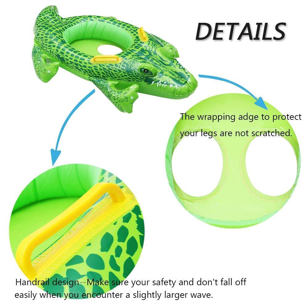 Inflatable Kids Baby Crocodile Swimming Ring Float Boat Seat Swim Pool Floaties