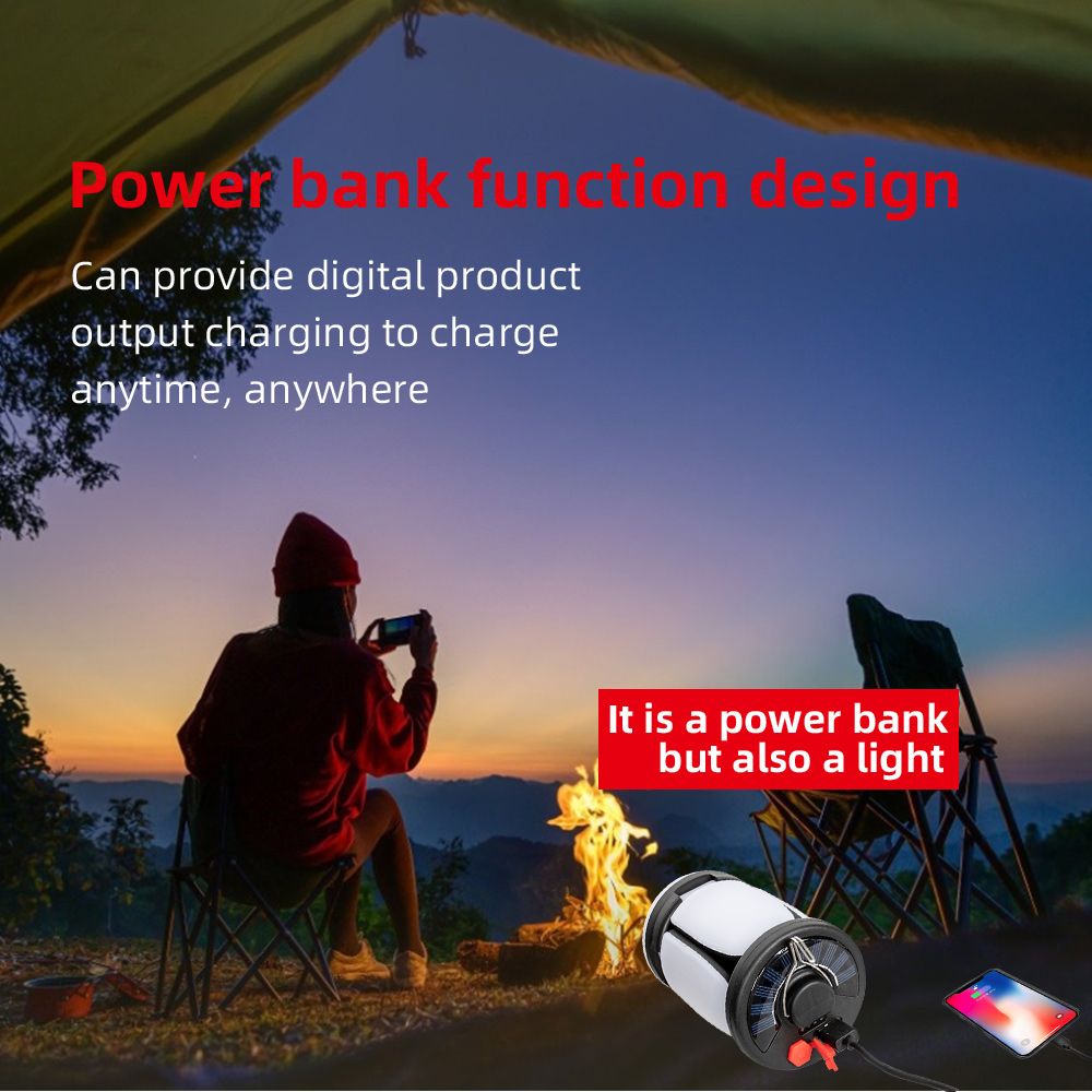 LED Camping Lights Solar Pendant Lights USB Charging Lights