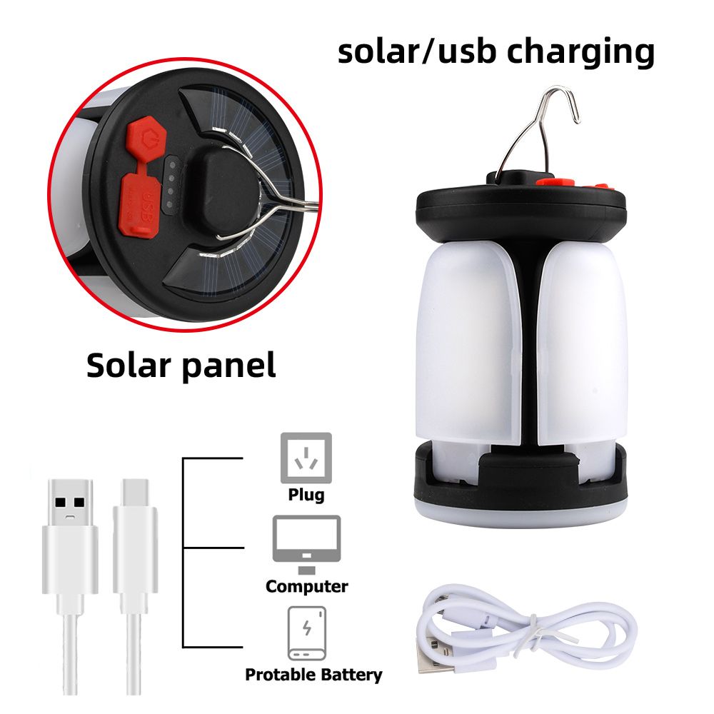 LED Camping Lights Solar Pendant Lights USB Charging Lights