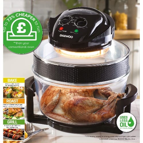 Deluxe Halogen Air Fryer With An Extension Ring- 60min Timer - Sda1032 - 17L - 1300W
