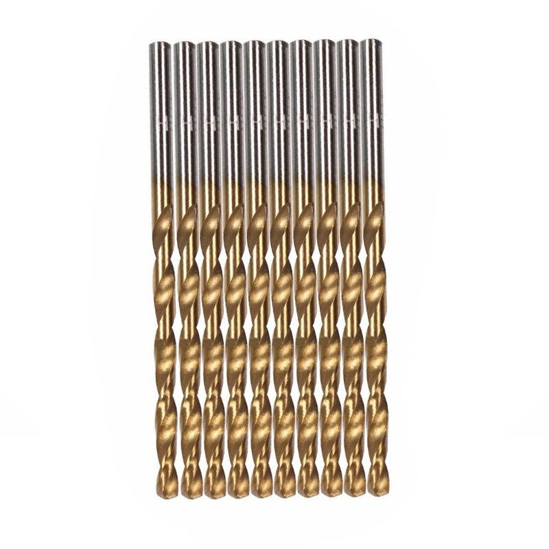 50PCS 1/1.5/2/2.5/3mm HSS Titanium Coated Drill Bit High
