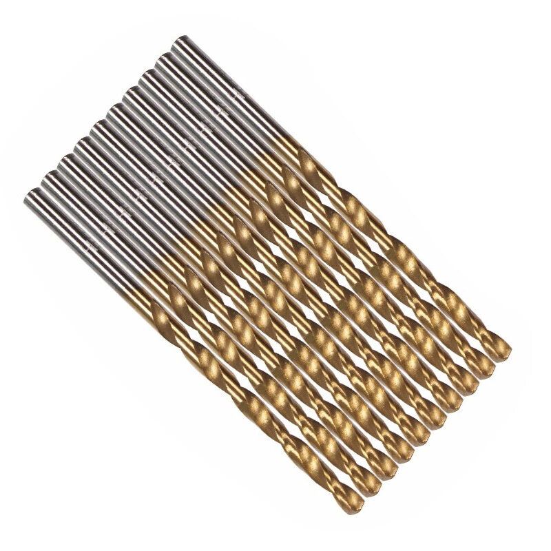 50PCS 1/1.5/2/2.5/3mm HSS Titanium Coated Drill Bit High