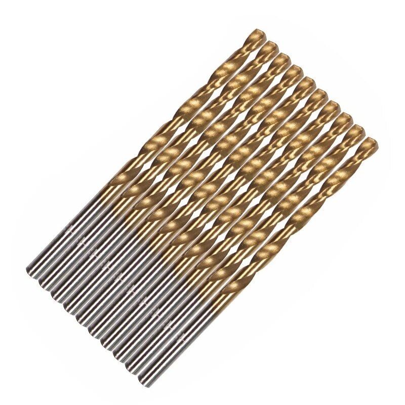 50PCS 1/1.5/2/2.5/3mm HSS Titanium Coated Drill Bit High