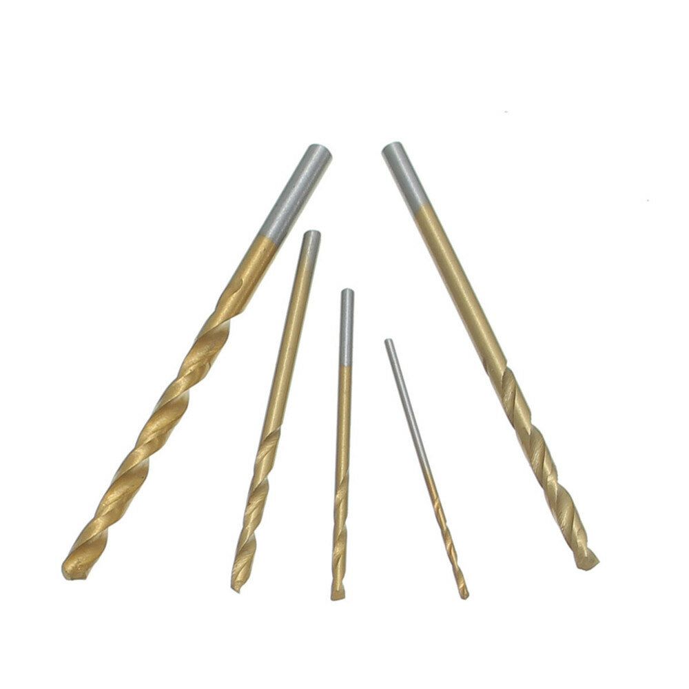 50PCS 1/1.5/2/2.5/3mm HSS Titanium Coated Drill Bit High