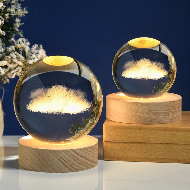 Dreamy Solar Globe Galaxy K9 Crystal Ball Snow-Type A