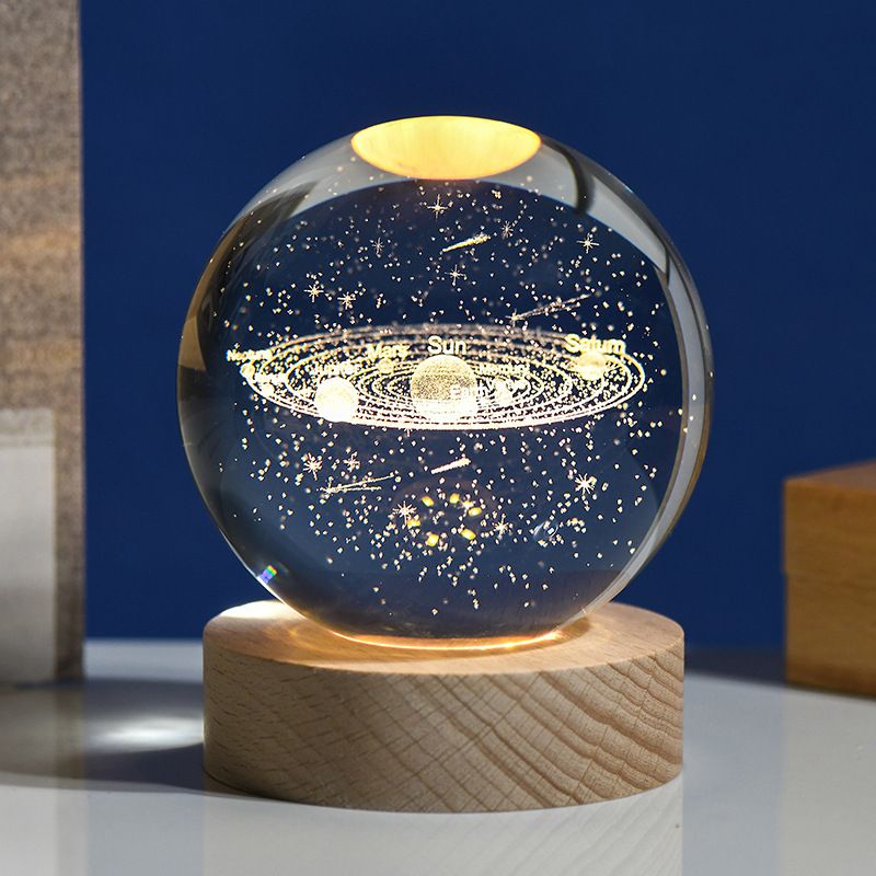 Dreamy Solar Globe Galaxy K9 Crystal Ball Snow-Type A