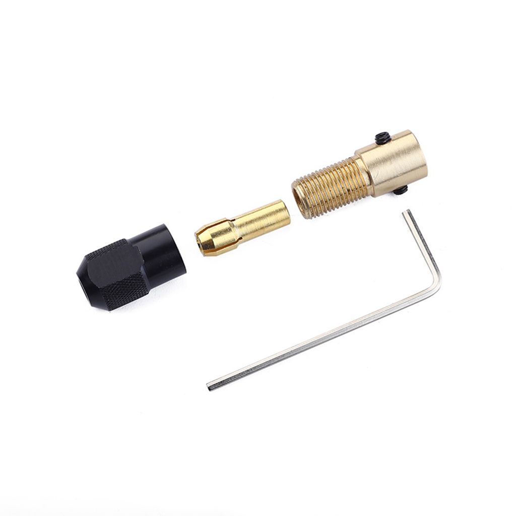 Pack Of 6pcs Brass Drill Bit Collet Mini Twist Drill Tool Chuck Set