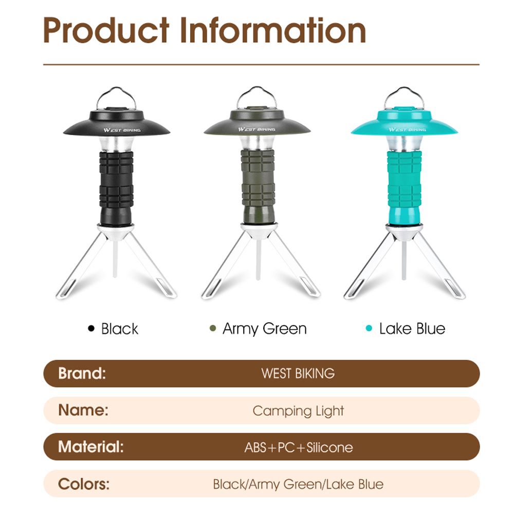 Outdoor Portable Camping Light Tent Lantern With Detachable