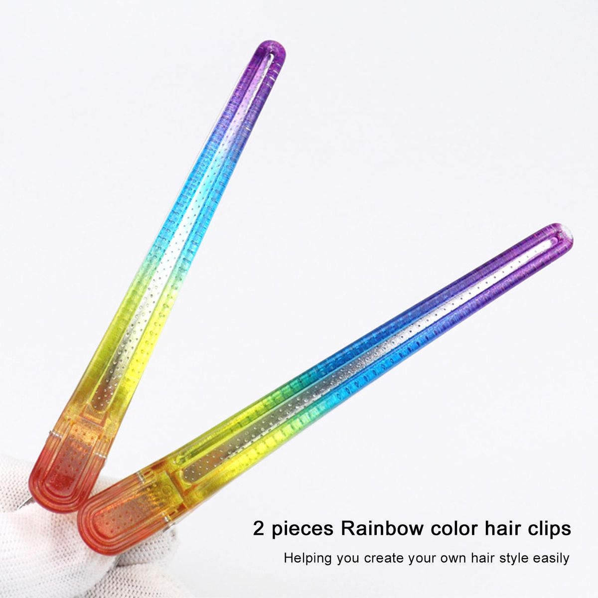 4Pcs/Set Hairdressing Combs Rainbow Massage Comb Set  Fine
