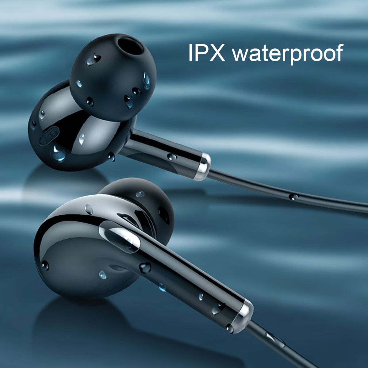 Neck Hanging Wireless Bluetooth Earphone Stereo Bass-Black
