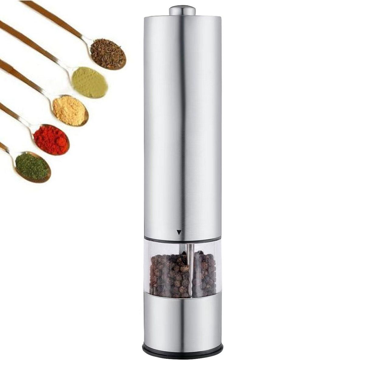 Effortless Spice Grinder Electric Stainless Steel Pepper Mill for Home
