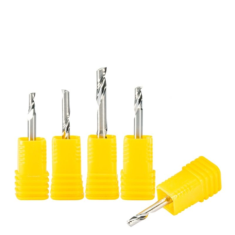 10Pc AAA 3.175mm One Single Flute CNC Router Bits Carbide Milling Cutters Aluminum Composite Panels End Mill 1/8