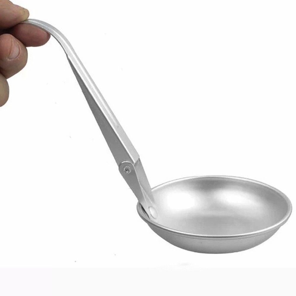 Foldable Spoon Aluminum Alloy Soup Spoon Portable Camping