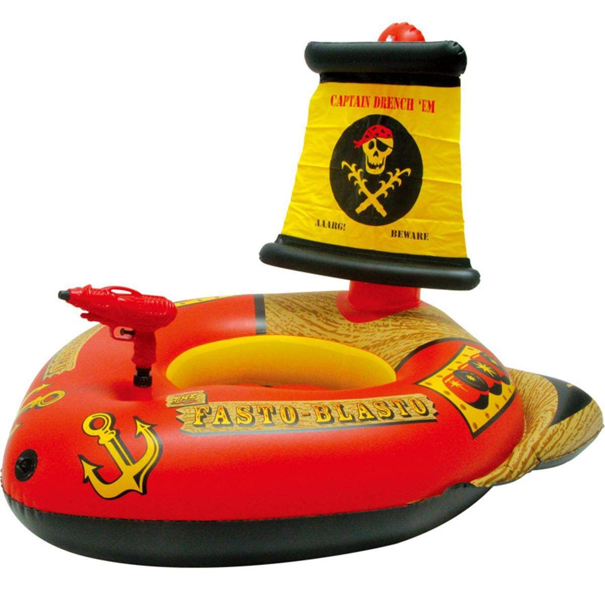 Pirate Water Inflatable Boat Swim Floating Row Bed Beach Swimming Pool Kids Toy