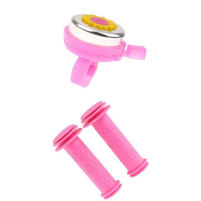 Sunflower Girls Bike Handlebar Bell + Rubber Grips Scooter Accessories