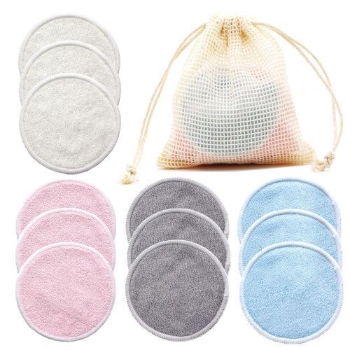 5PC Reusable Bamboo Makeup Remover Pads Washable Cleansing