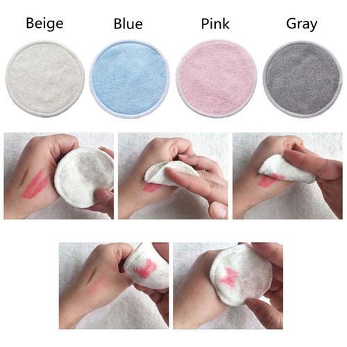 5PC Reusable Bamboo Makeup Remover Pads Washable Cleansing