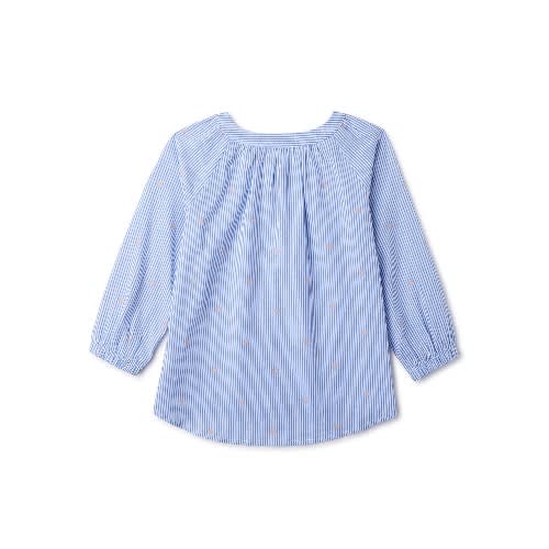 Girls Square Neck Woven Blouse - Stripe