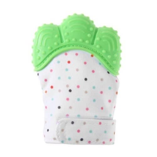 Baby Silicon Teething Teether Pacifier Glove - Light Green