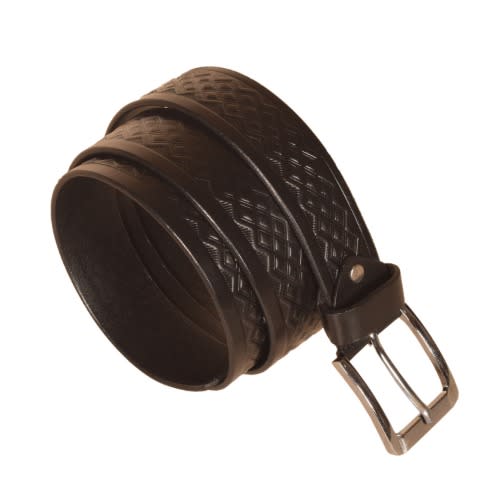 2pcs Pattern Leather Belt- Brown & Black