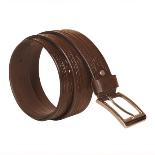 2pcs Pattern Leather Belt- Brown & Black