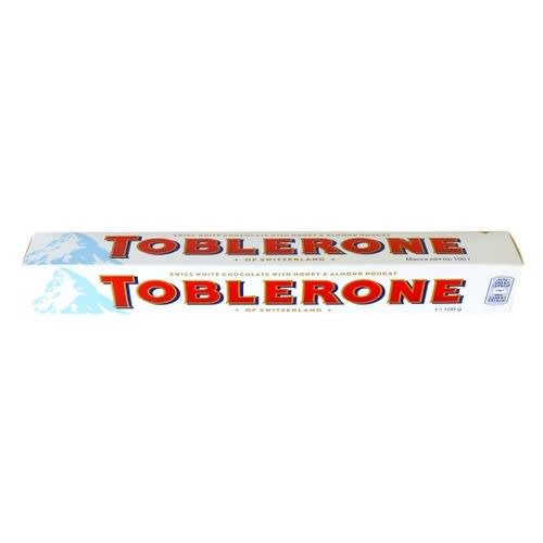 Swiss White Chocolate Bar With Honey & Almond Nougat 100g