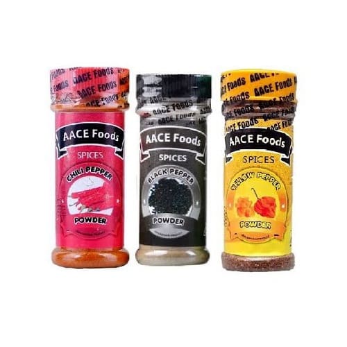 3 In 1 Black Pepper, Yellow Pepper And Chilli Pepper Powder