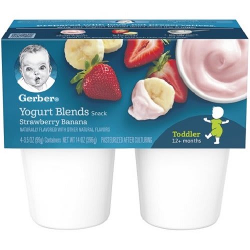 Graduates Yogurt Blends-Strawberry Banana-4 Count-3.5 Ounce Cups-Pack Of 6