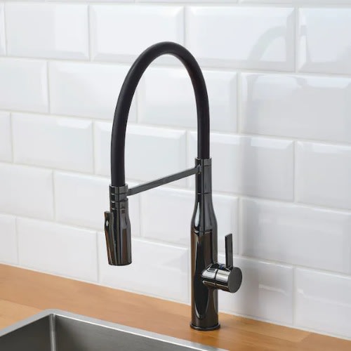 Stainless Steel Kitchen Mixer Tap Handspray - Black