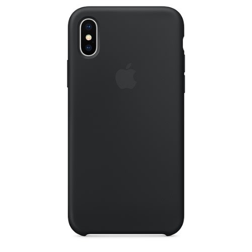 Silicon Back Case For iPhone X - Black