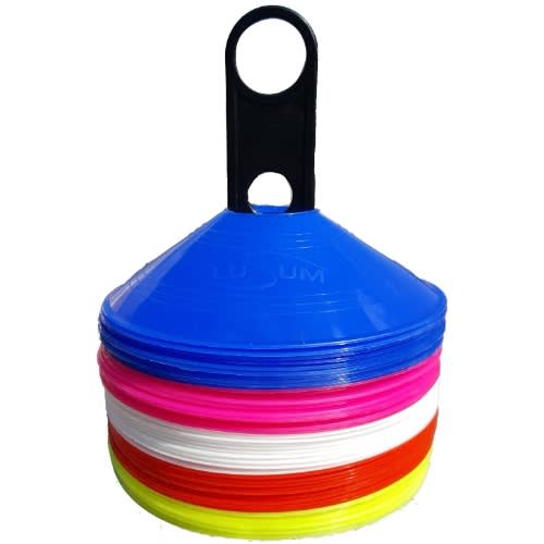 Lusum Set Of 50 Sports Safety Space Marker Cones With Stand And Bag