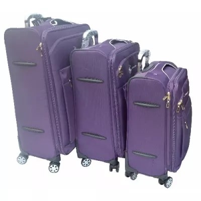 Swiss Polo 3 Set High Quality 4 Wheel Luggage - Purple -32'',28'',24''