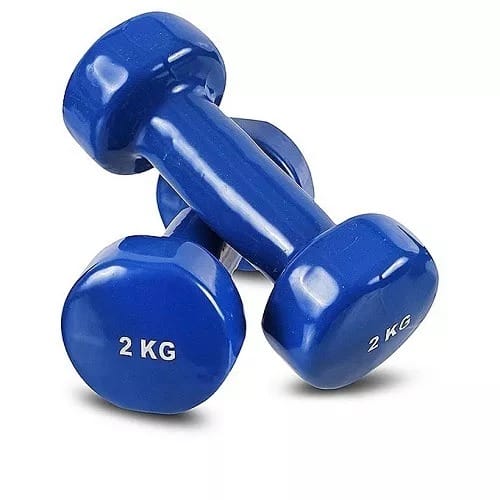 Pair 2KG Aerobic Coated Sports Dumbbell