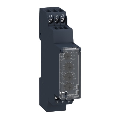 Modular Multifunction 3-phase Supply Control Relay - 5 A 1 Co 183- 528 V Ac - RM17TE00