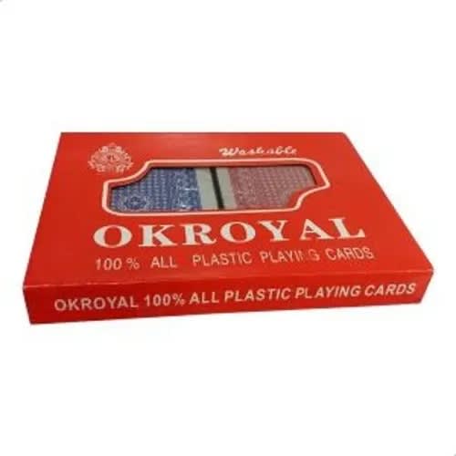Ok Royal Plastic Playing Cards - Pack Of 2- Multi-color