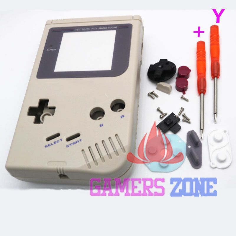 For Gameboy Game Boy  Console Shell Case Housing W Screen W/ Screwdriver