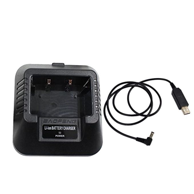 USB Charger Adapter For For Baofeng UV-5R DM-5R BF-F8+ BF-F8HP Waie