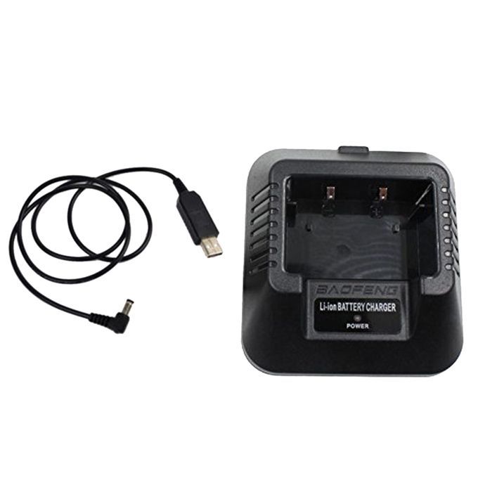 USB Charger Adapter For For Baofeng UV-5R DM-5R BF-F8+ BF-F8HP Waie