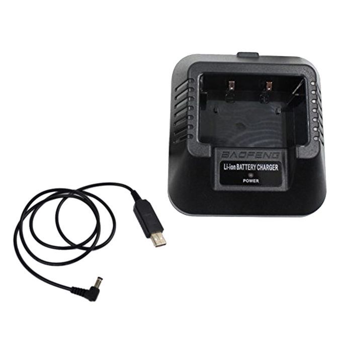 USB Charger Adapter For For Baofeng UV-5R DM-5R BF-F8+ BF-F8HP Waie