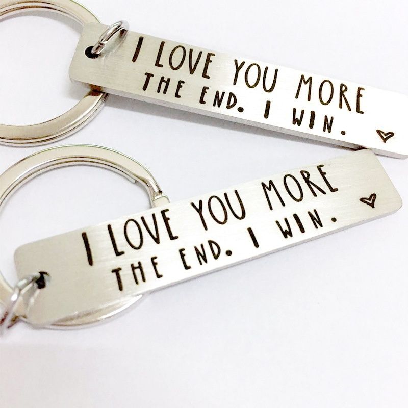 I Love You More The End I Win Stainless Steel Key